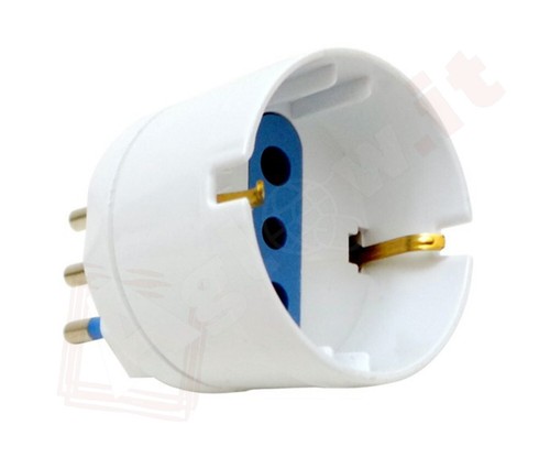 Italian socket schuko 16a - 16a, 2p+t